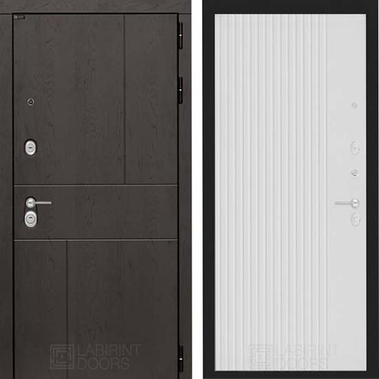 Входная дверь Лабиринт УРБАН 29 Хомс Белый софт
