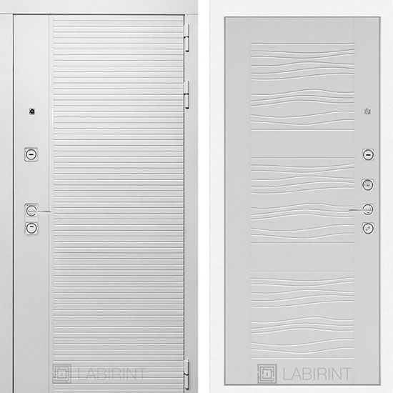 Входная дверь Лабиринт Piano white 06 Белое дерево