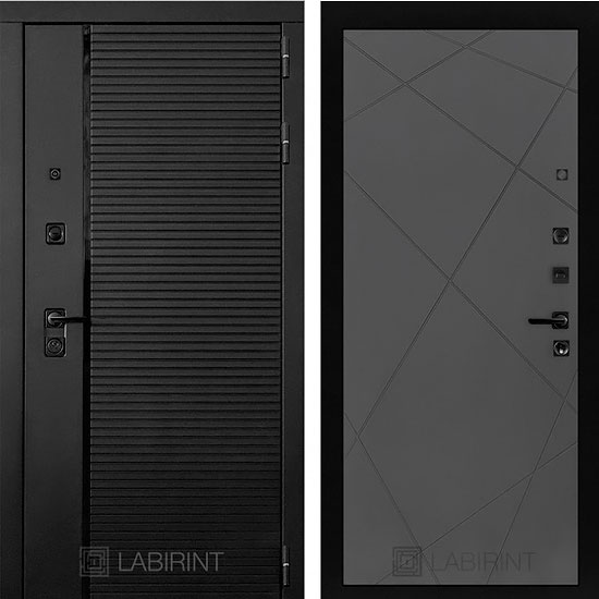 Входная дверь Лабиринт Piano 24 Графит софт